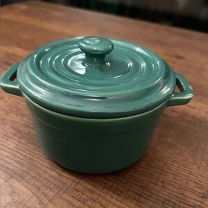 Green Ceramic Casserole Dish